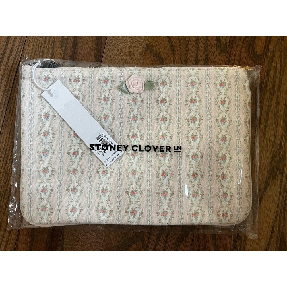 Stoney Clover Lane Rosette Curtain Call Flat Pouch Bag Coquette Balletcore NWT